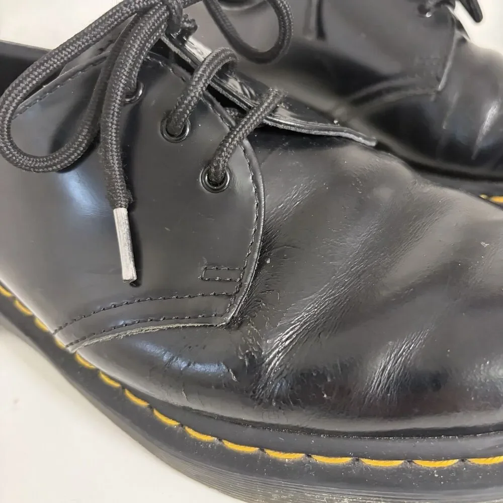 Dr Martens Smooth Black Leather Oxford Shoes 21084 Men's Sz 9 Women's 10L